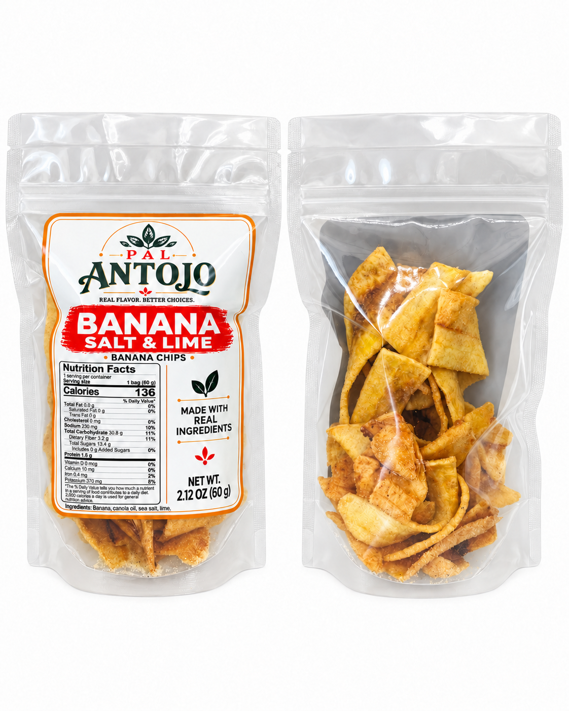 Pal Antojo Banana Salt & Lime Chips 60g