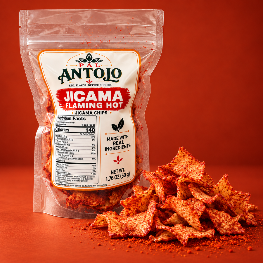 Pal Antojo Jicama Flaming Hot Chips 50g